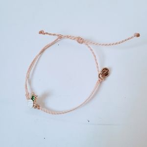 Pura Vida Pineapple Charm Braided Twine Adjustable Bracelet